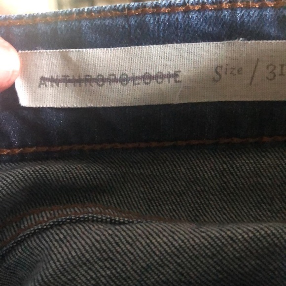 Anthropologie Pilcro And The Letterpress Cropped Jean Sz 31 High Waist Casual - Picture 5 of 5